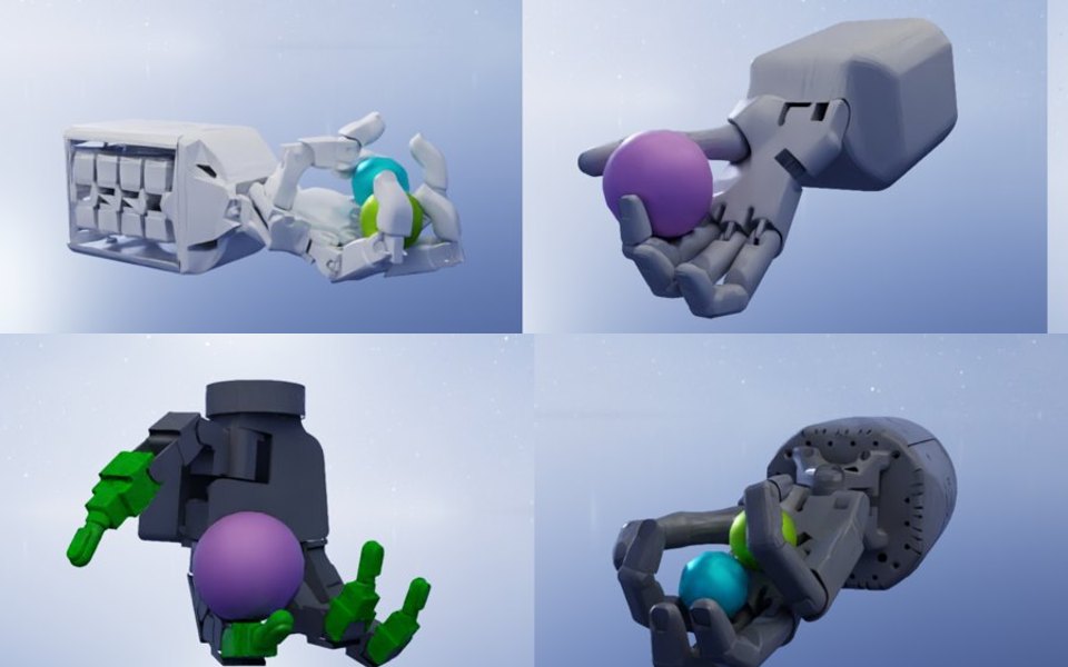 The four robot hands in roto 2.0